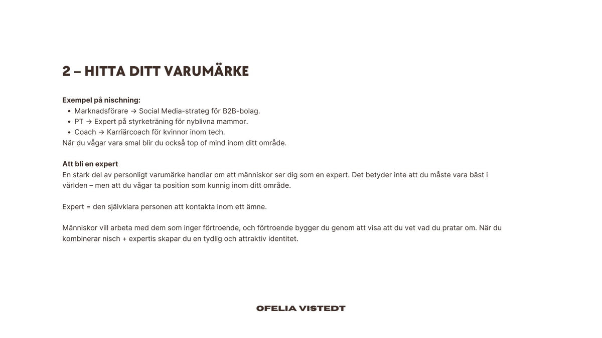 Exempel på nischning – och hur du blir expert